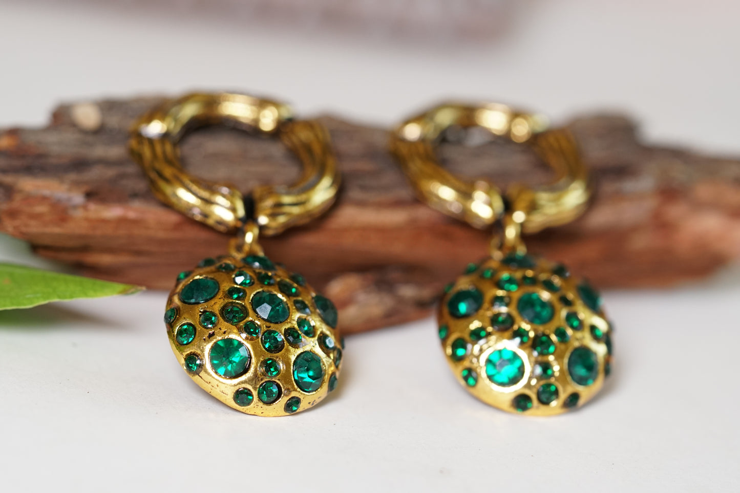 Green AD stone Earrings H1-069
