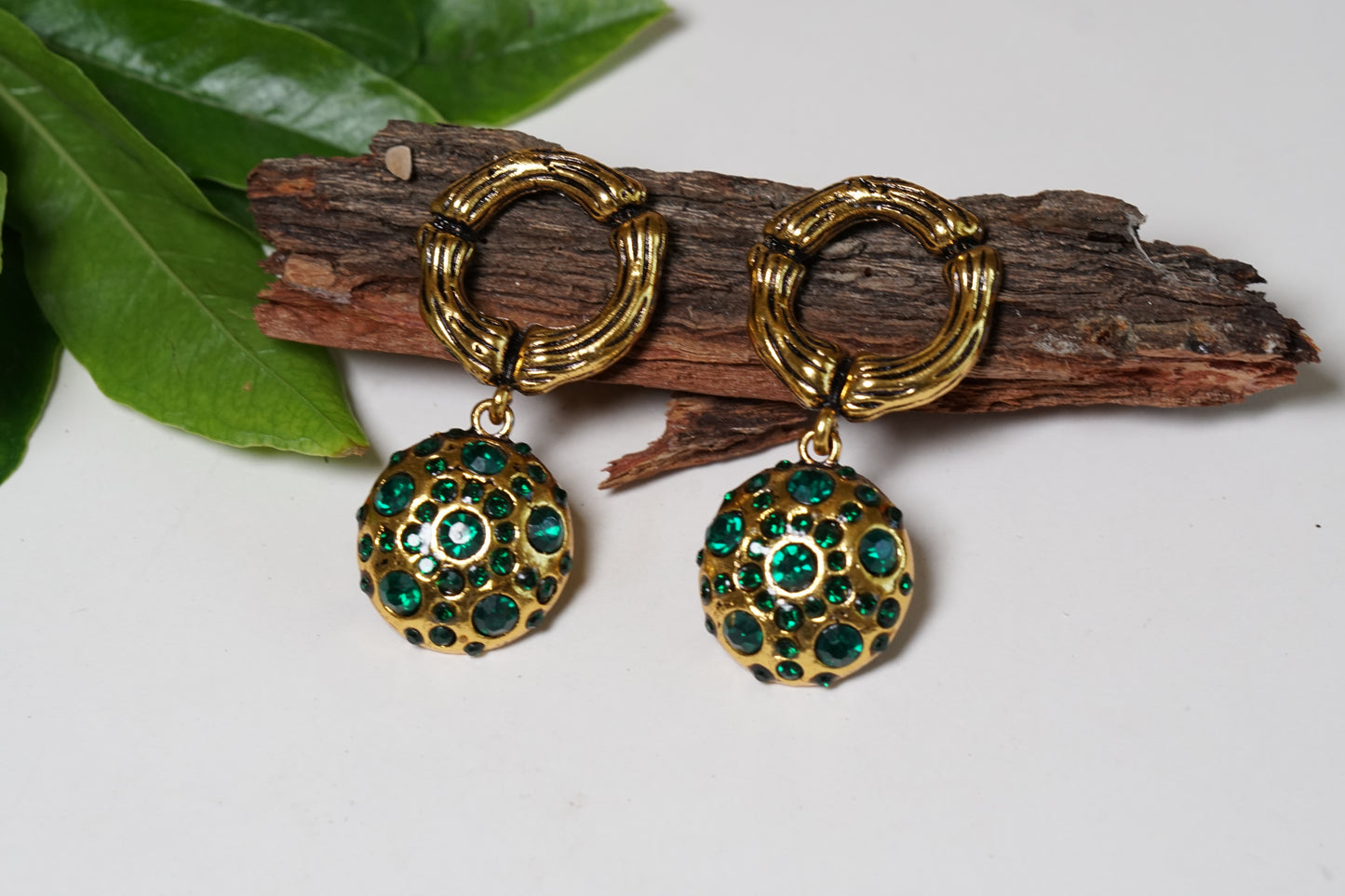 Green AD stone Earrings H1-069