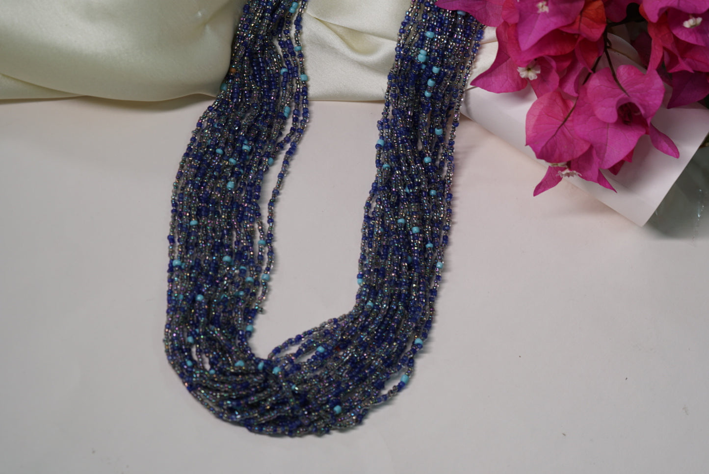 Blue Beads Necklace H1-073