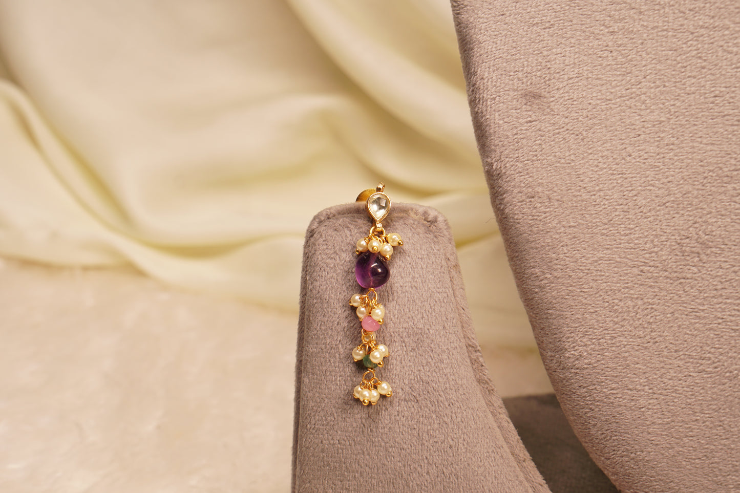 Purple beads Necklace Set H4-16