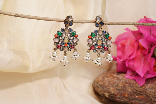 Oxidised earring H1-242