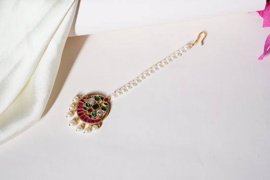 Kundan Pearl Maang Tikka 5-1375