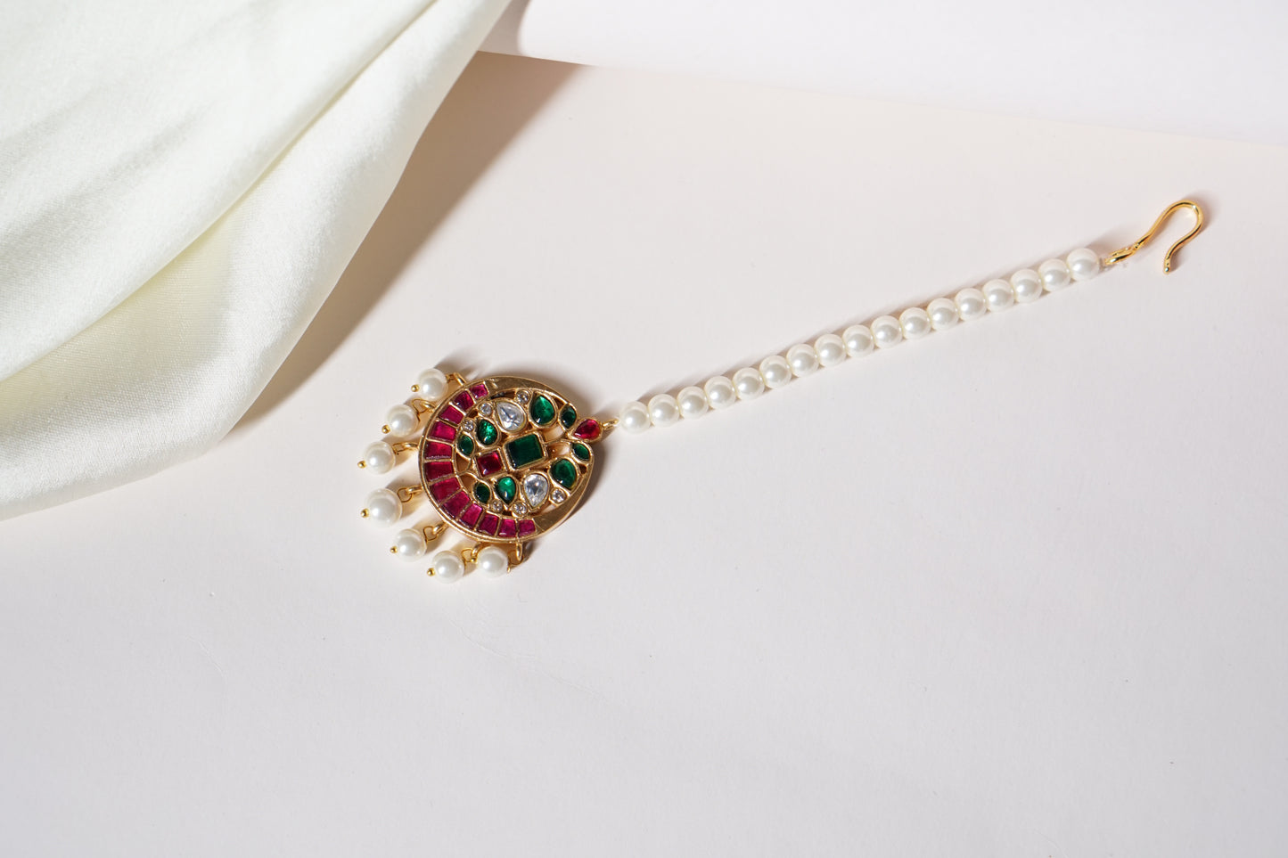 Kundan Pearl Maang Tikka 5-1375