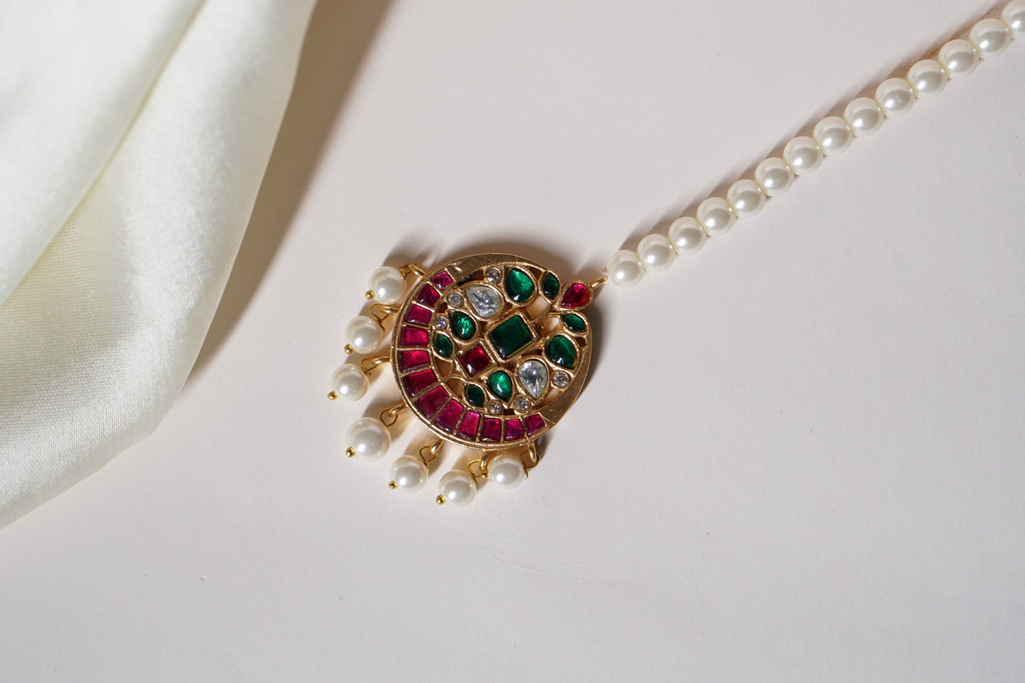 Kundan Pearl Maang Tikka 5-1375