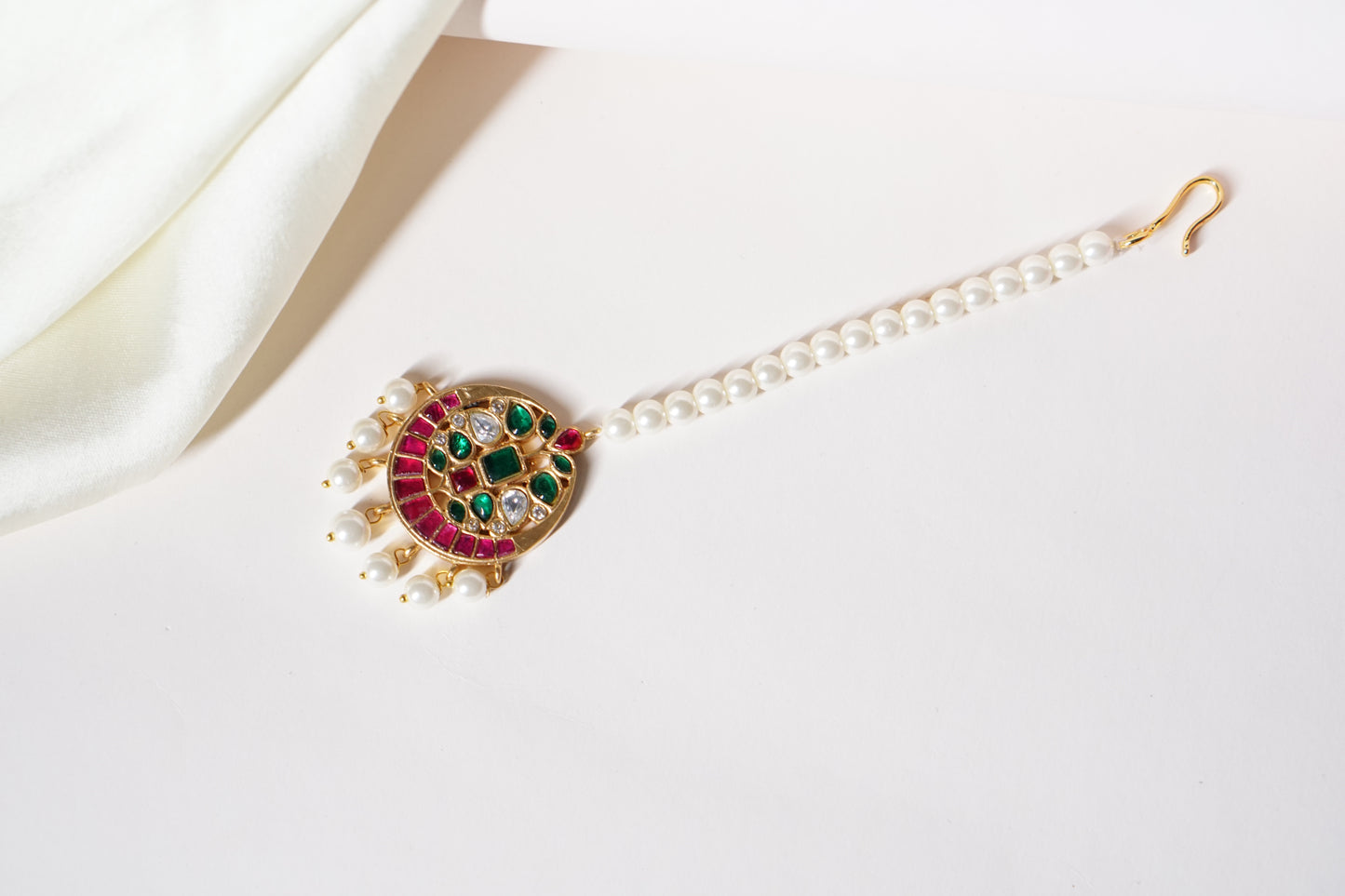 Kundan Pearl Maang Tikka 5-1375