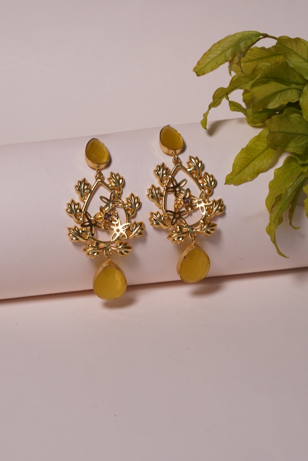Yellow Stone earring H1-019