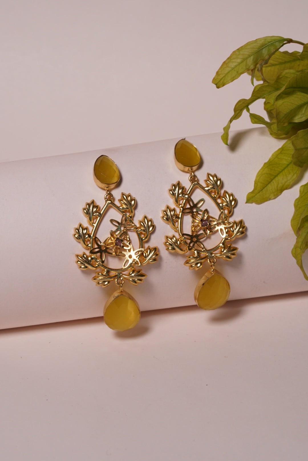 Yellow Stone earring H1-019