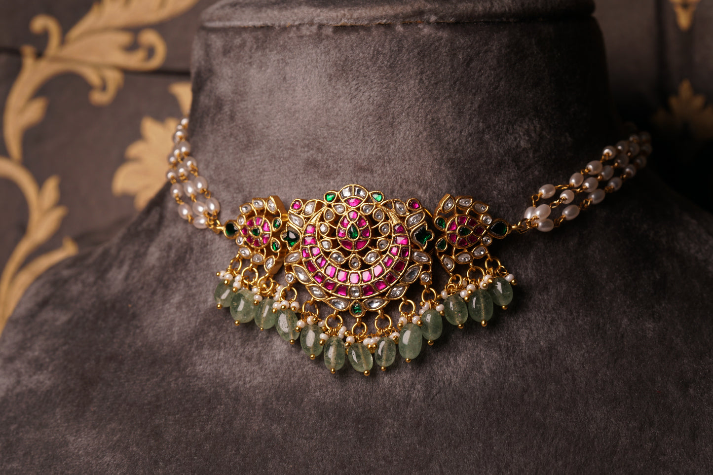 KUNDAN choker(4-8284)(K)