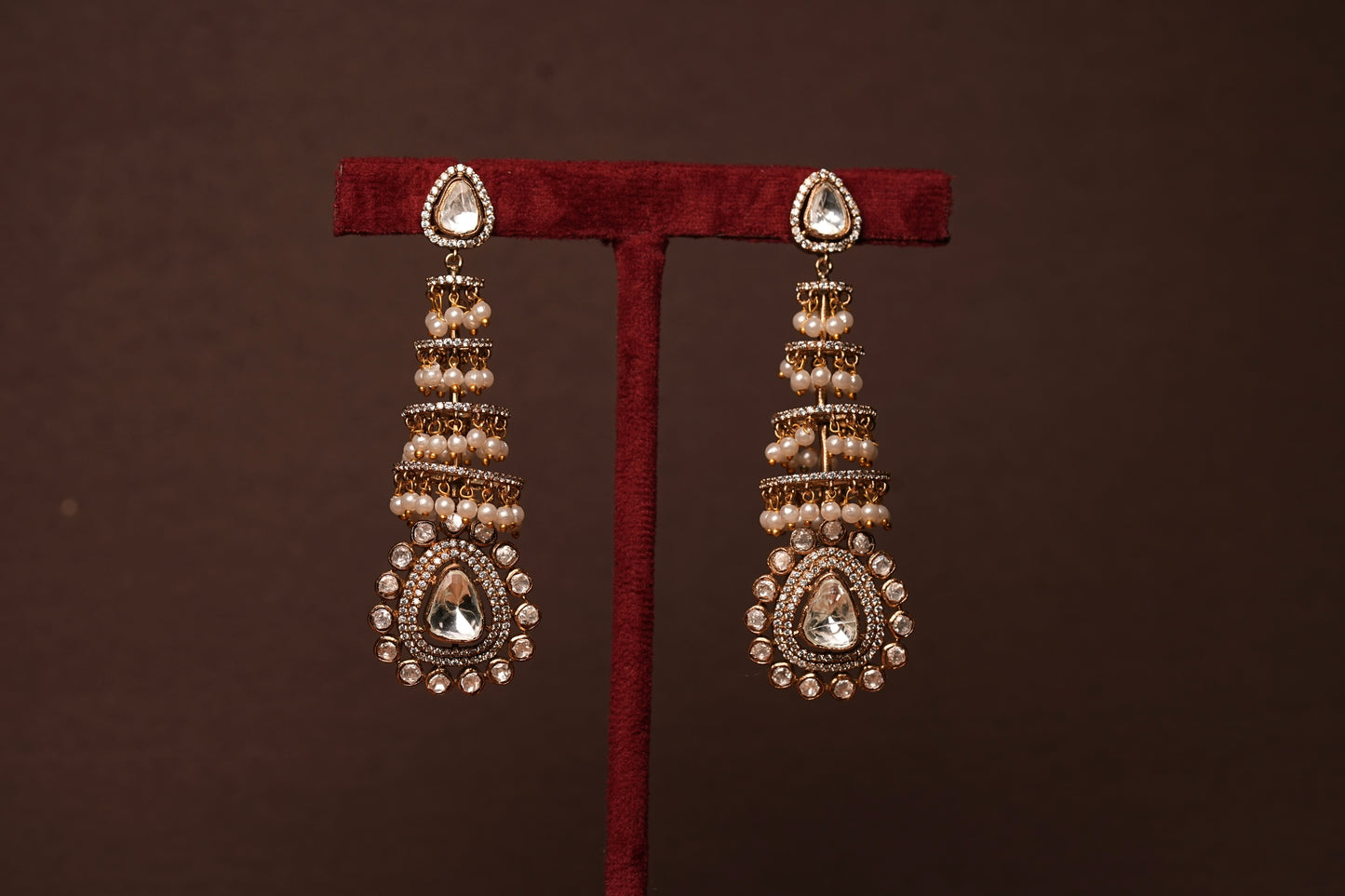 Polki earring (1-3843(B)