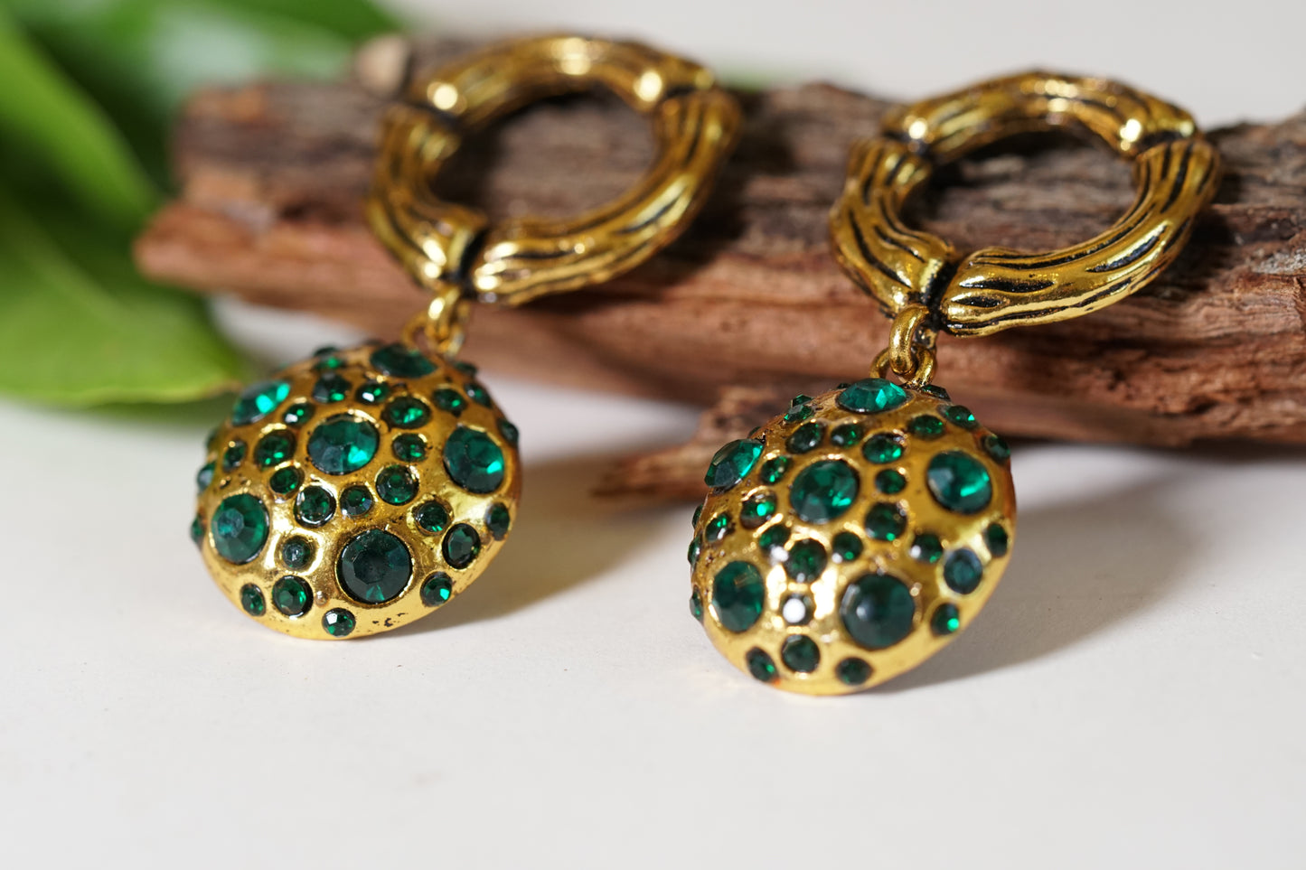 Green AD stone Earrings H1-069