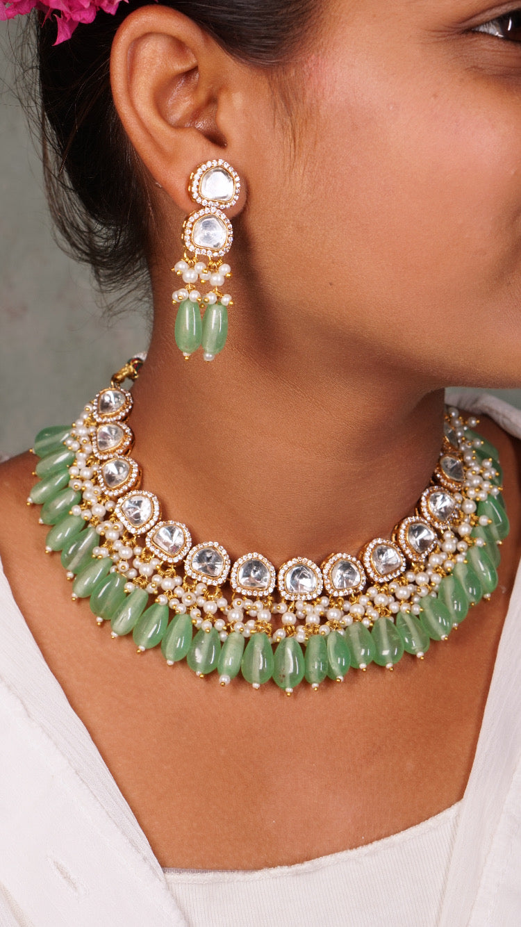 Mint Polki Necklace set H1-108