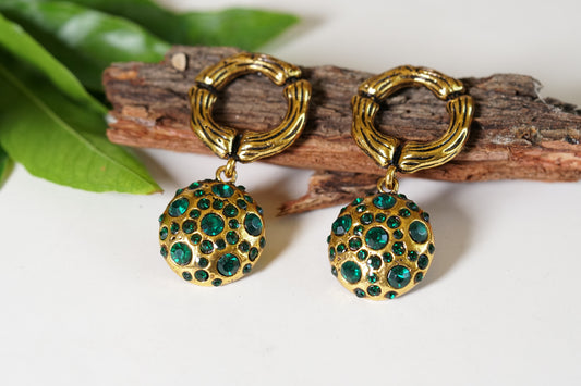 Green AD stone Earrings H1-069