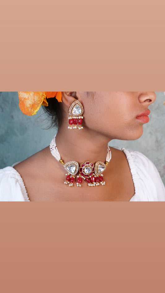 Polki Necklace set H1-037
