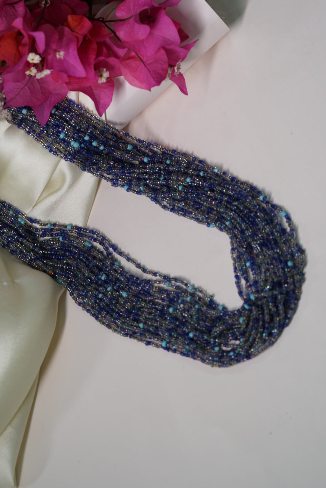 Blue Beads Necklace H1-073