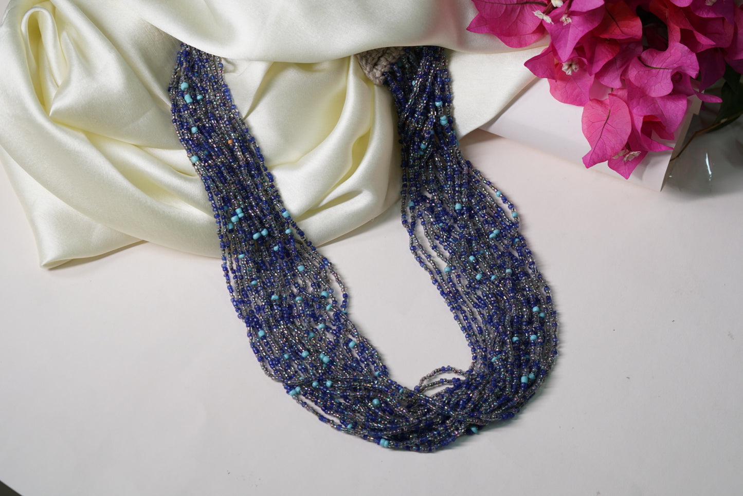 Blue Beads Necklace H1-073