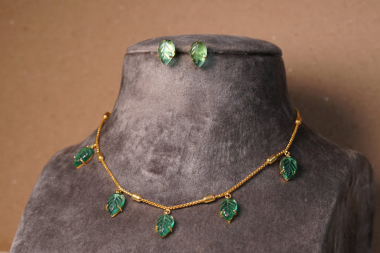 Stone  Necklace Set (4-8277)(AK)
