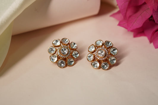 White Polki Studs H1-089