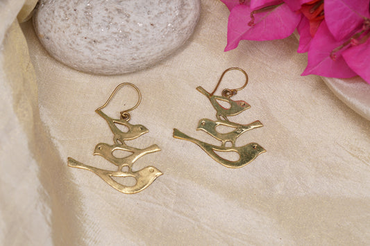 Golden sparrow earring H1-235