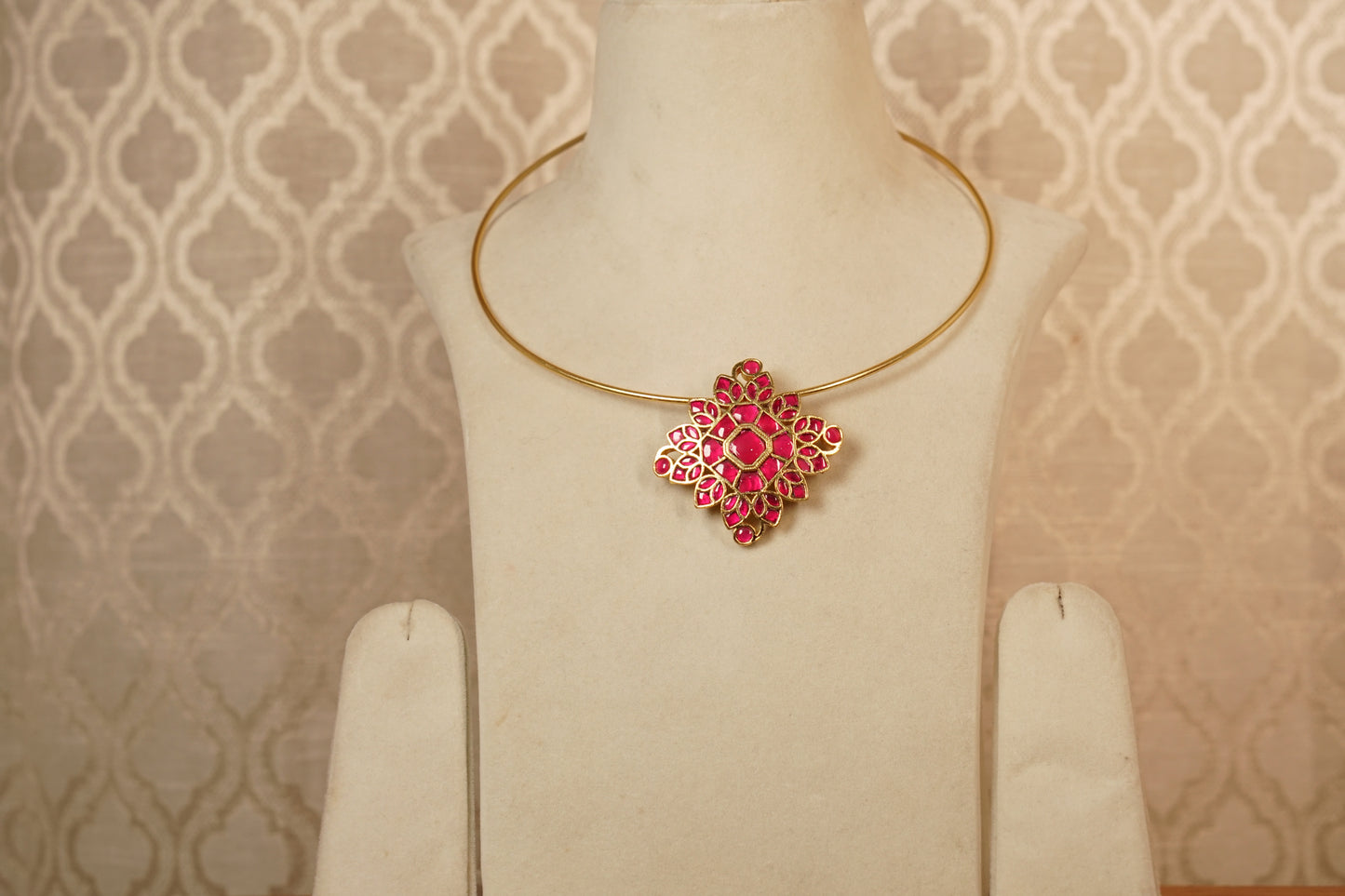 Hasli Kundan Pink Necklace 4-6309