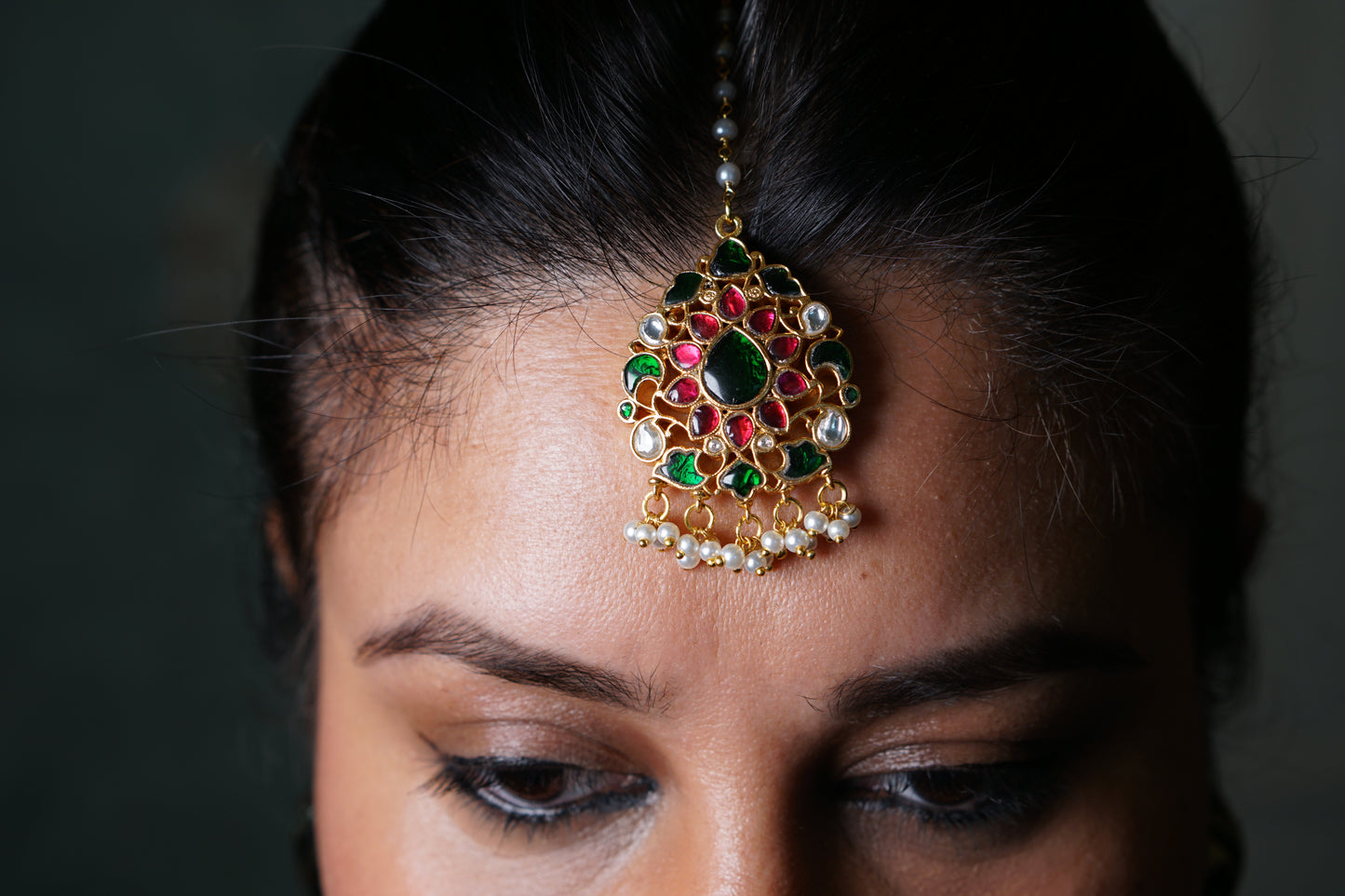 Kundan Maang Tikka H1-116