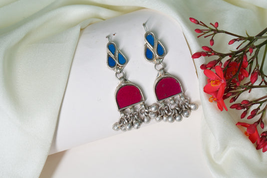 Pink theme Oxidised Earring 1-1311