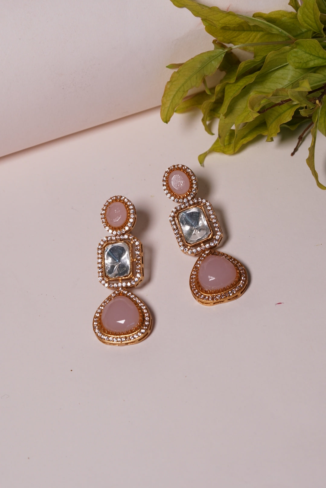 Pink pearl Earrings (1-4131)