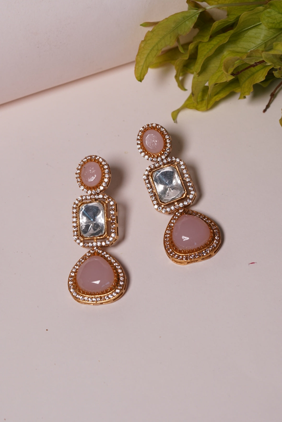 Pink pearl Earrings (1-4131)