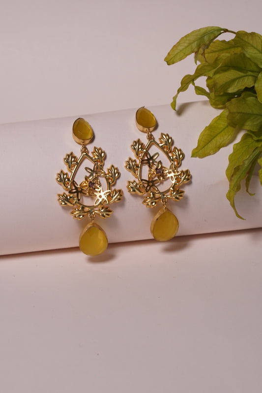 Yellow Stone earring H1-019