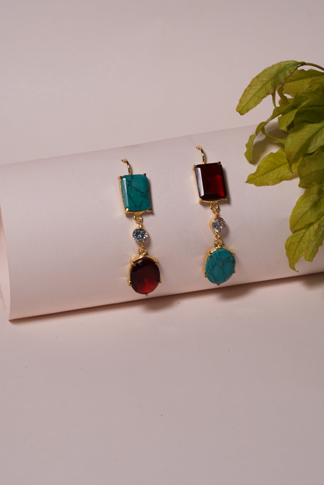 Red turquoise Earrings(H1-011)
