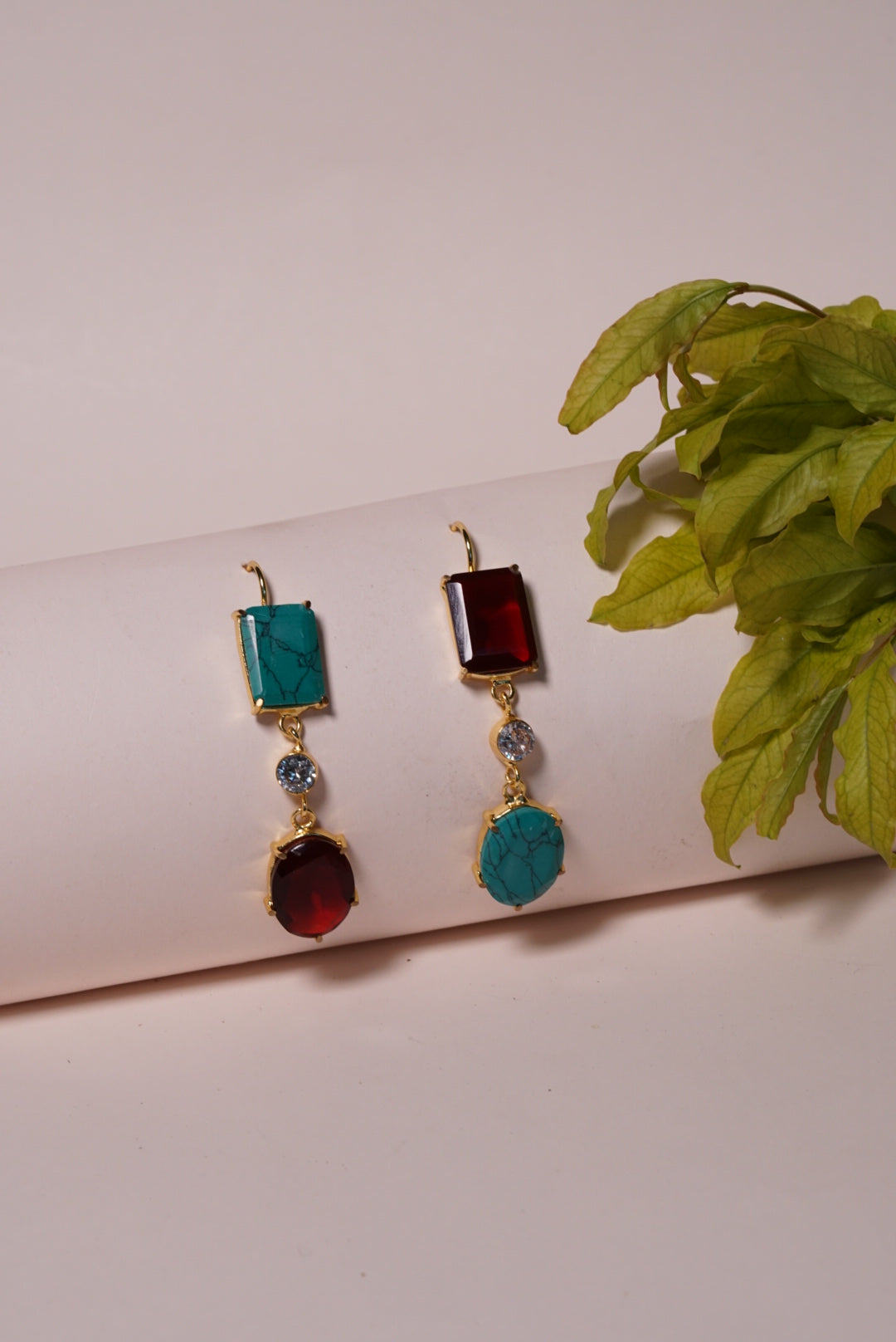 Red turquoise Earrings(H1-011)
