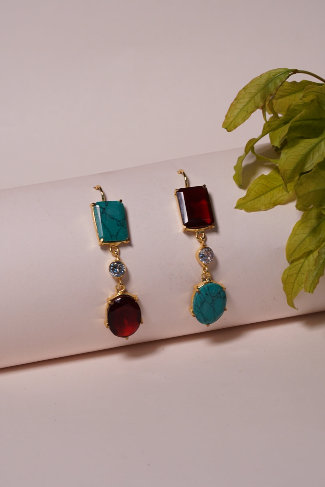 Red turquoise Earrings(H1-011)