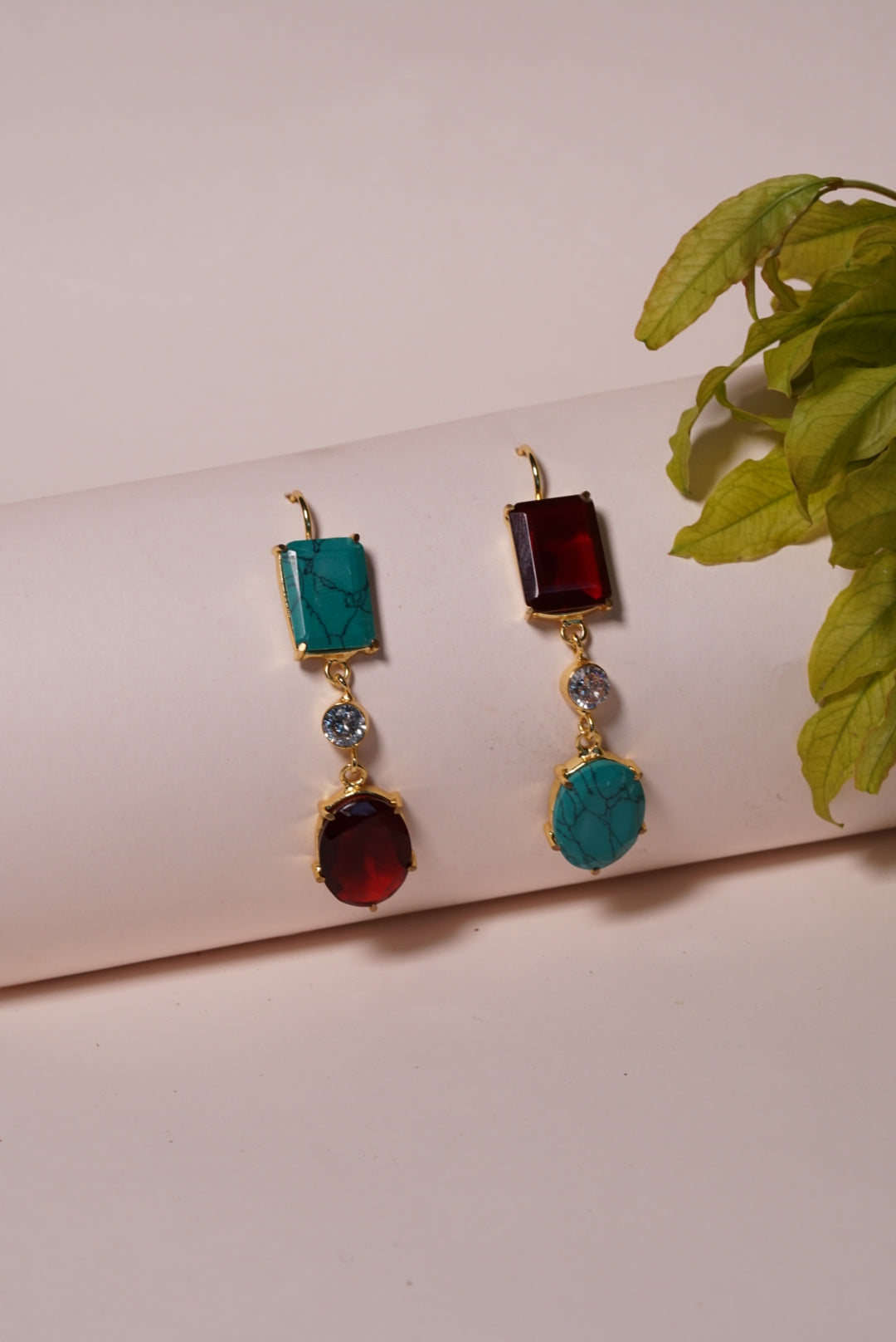 Red turquoise Earrings(H1-011)