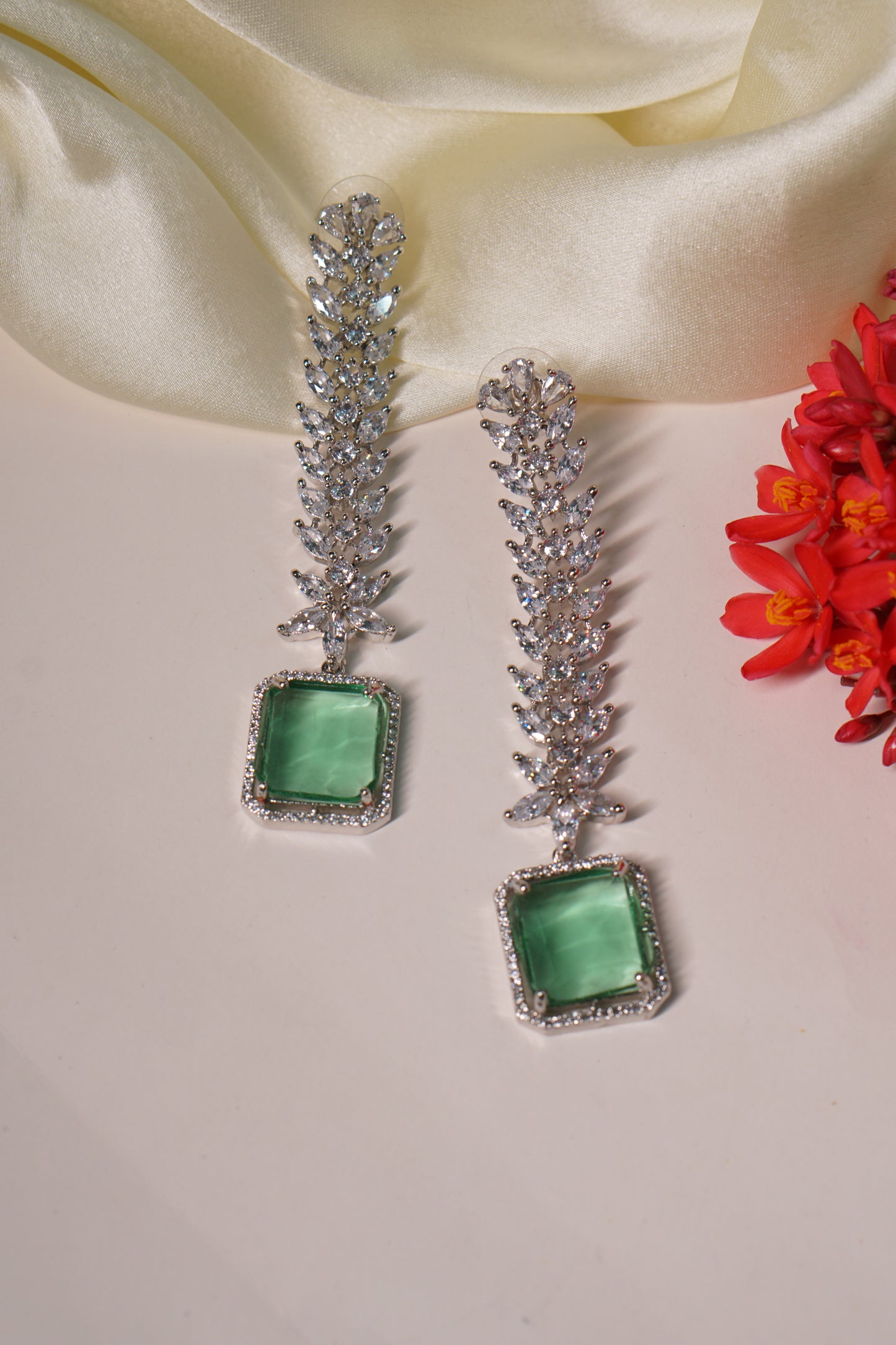 Green AD earrings H1-156