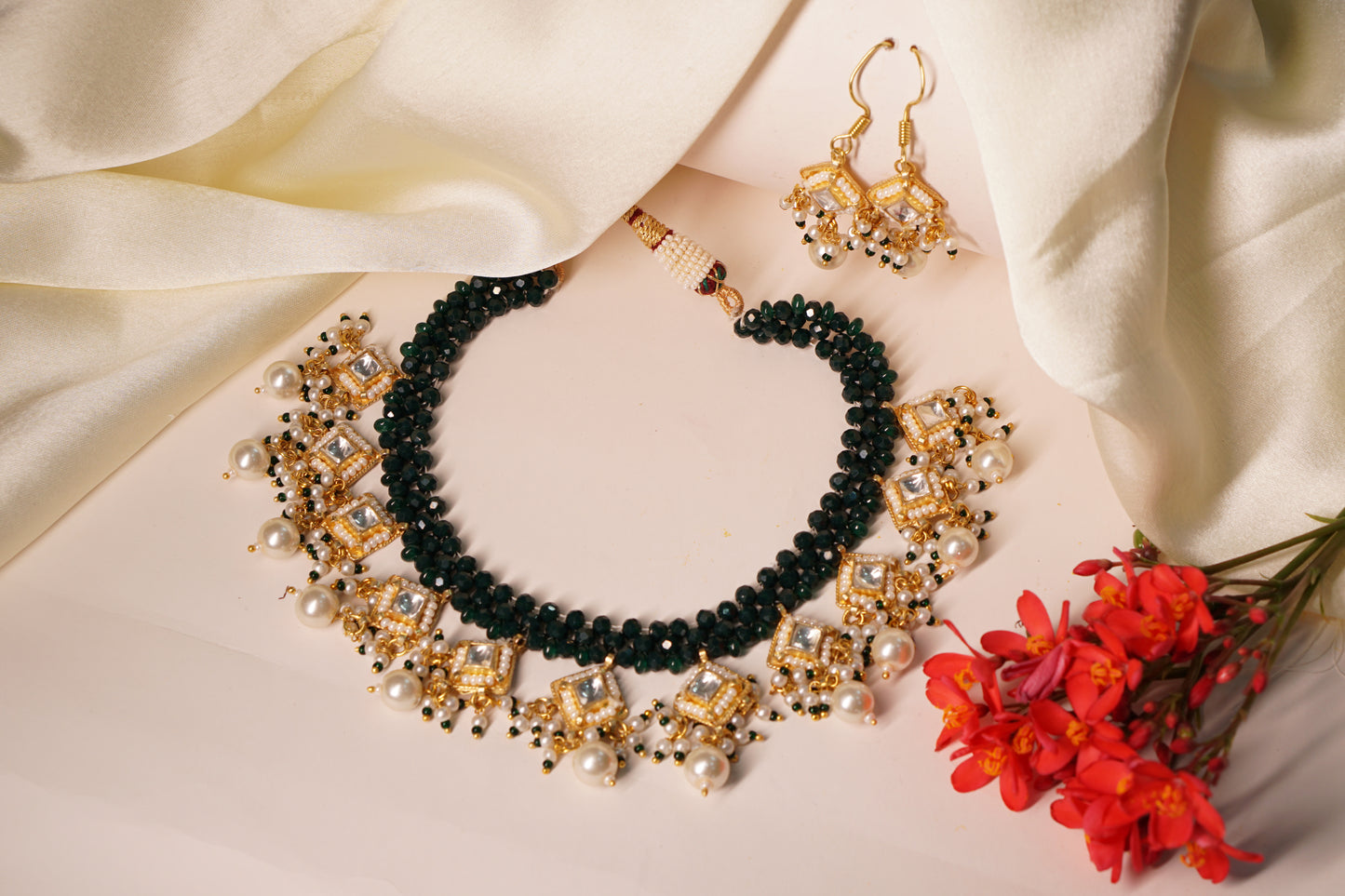 Polki necklace set H1-213