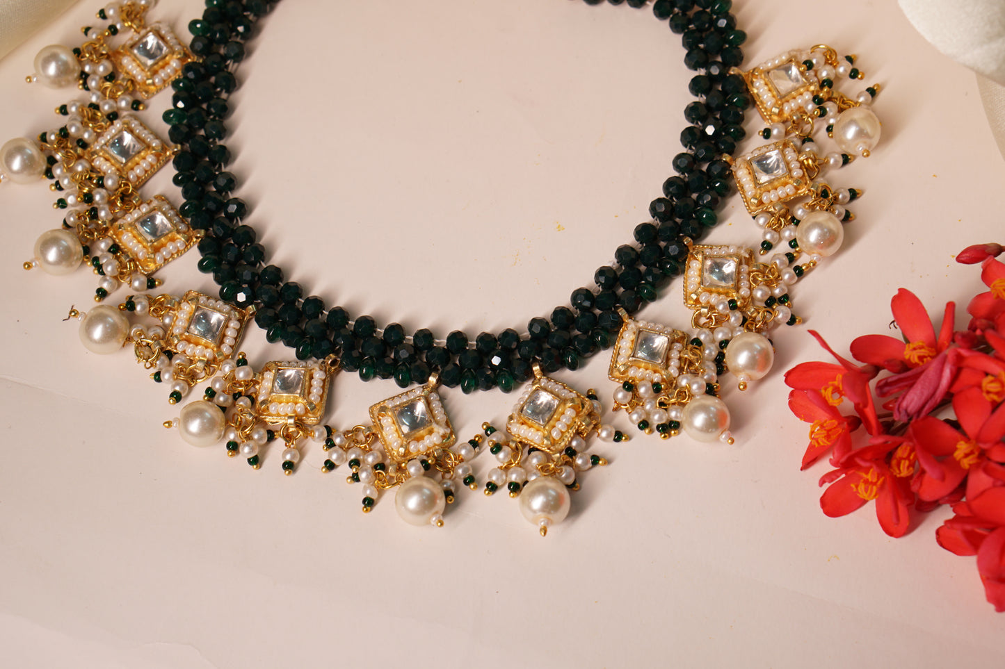Polki necklace set H1-213