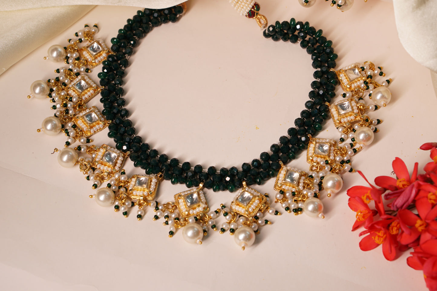 Polki necklace set H1-213