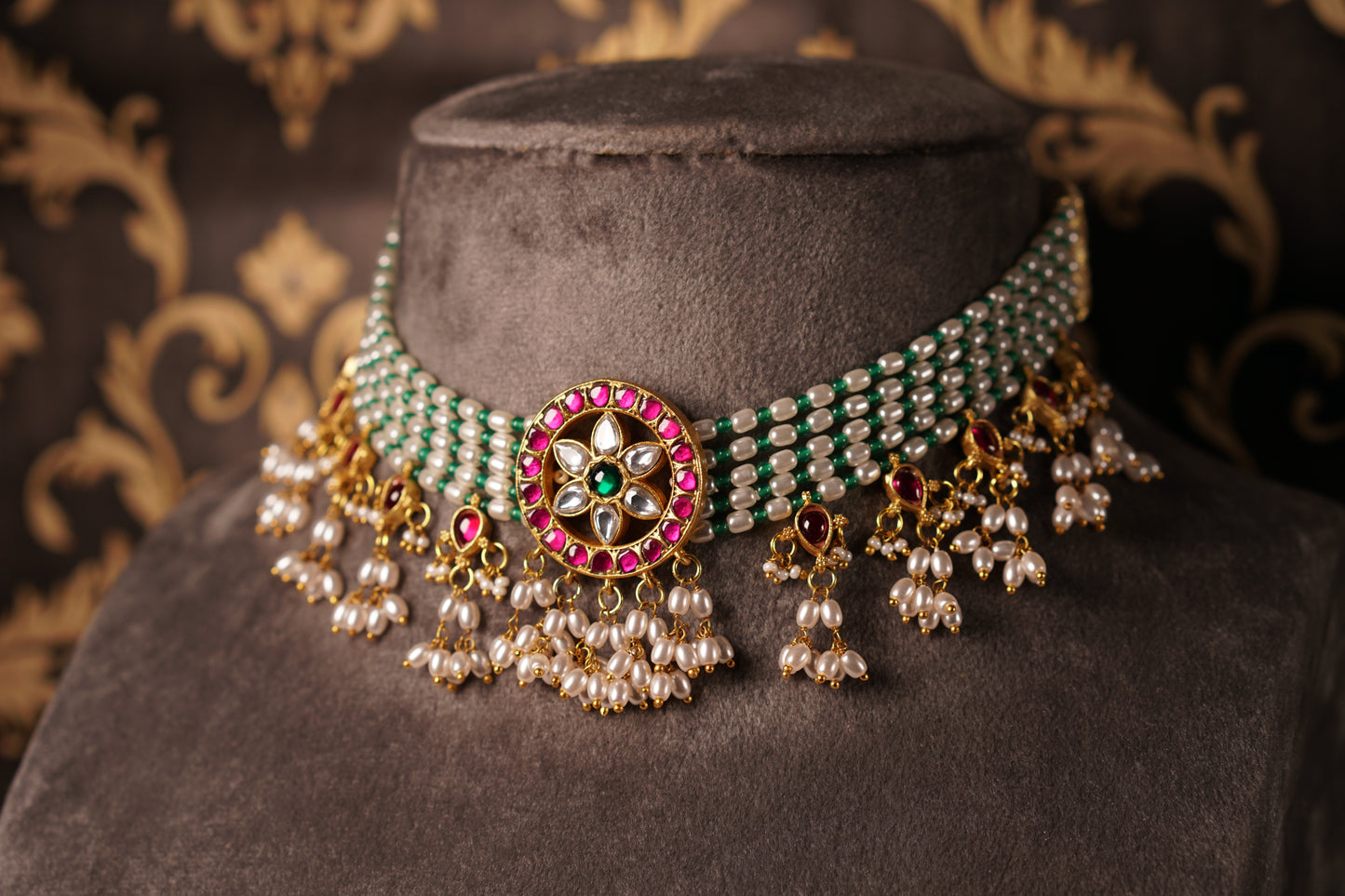 Kundan necklace 4-8012