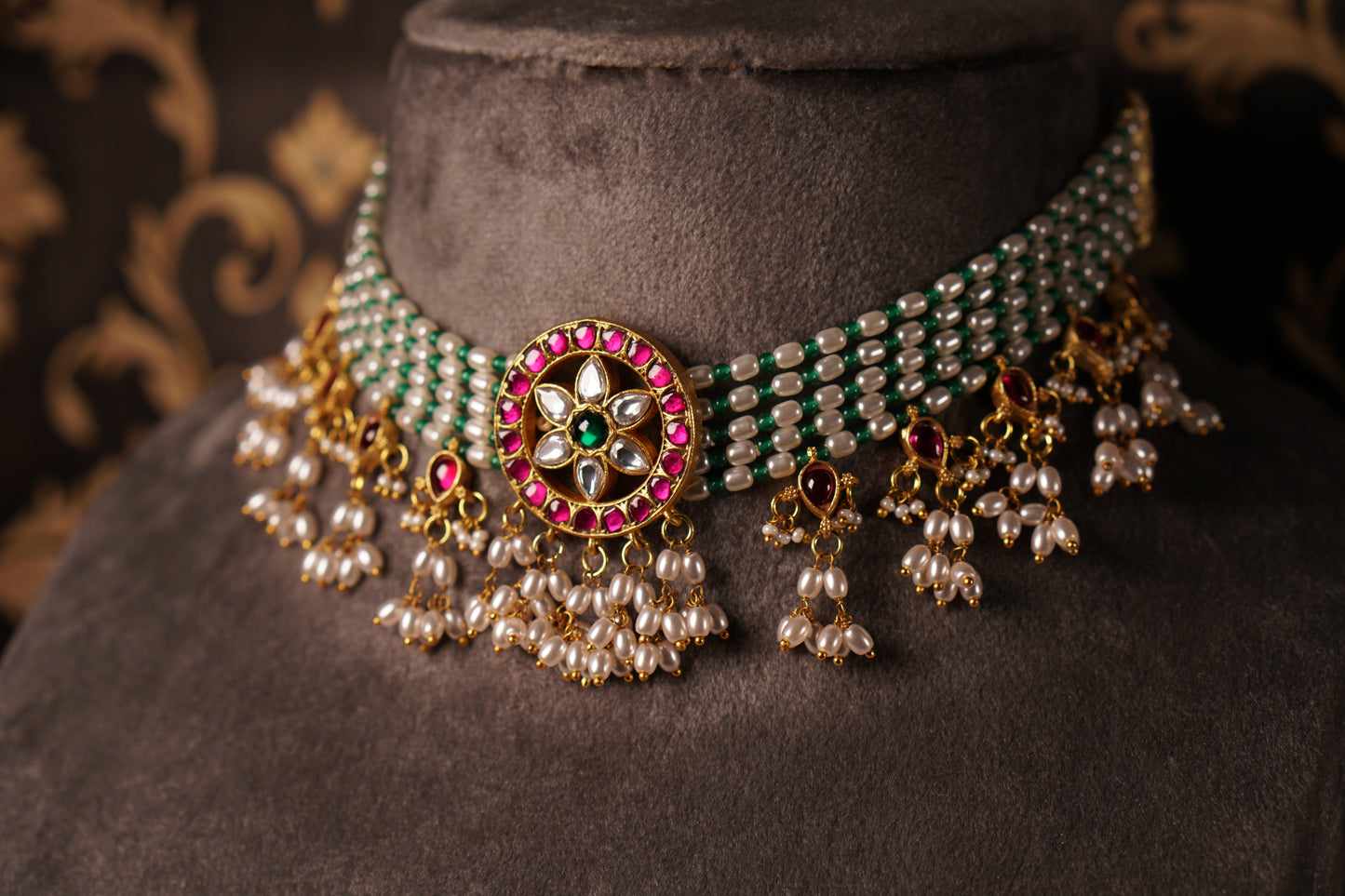 Kundan necklace 4-8012