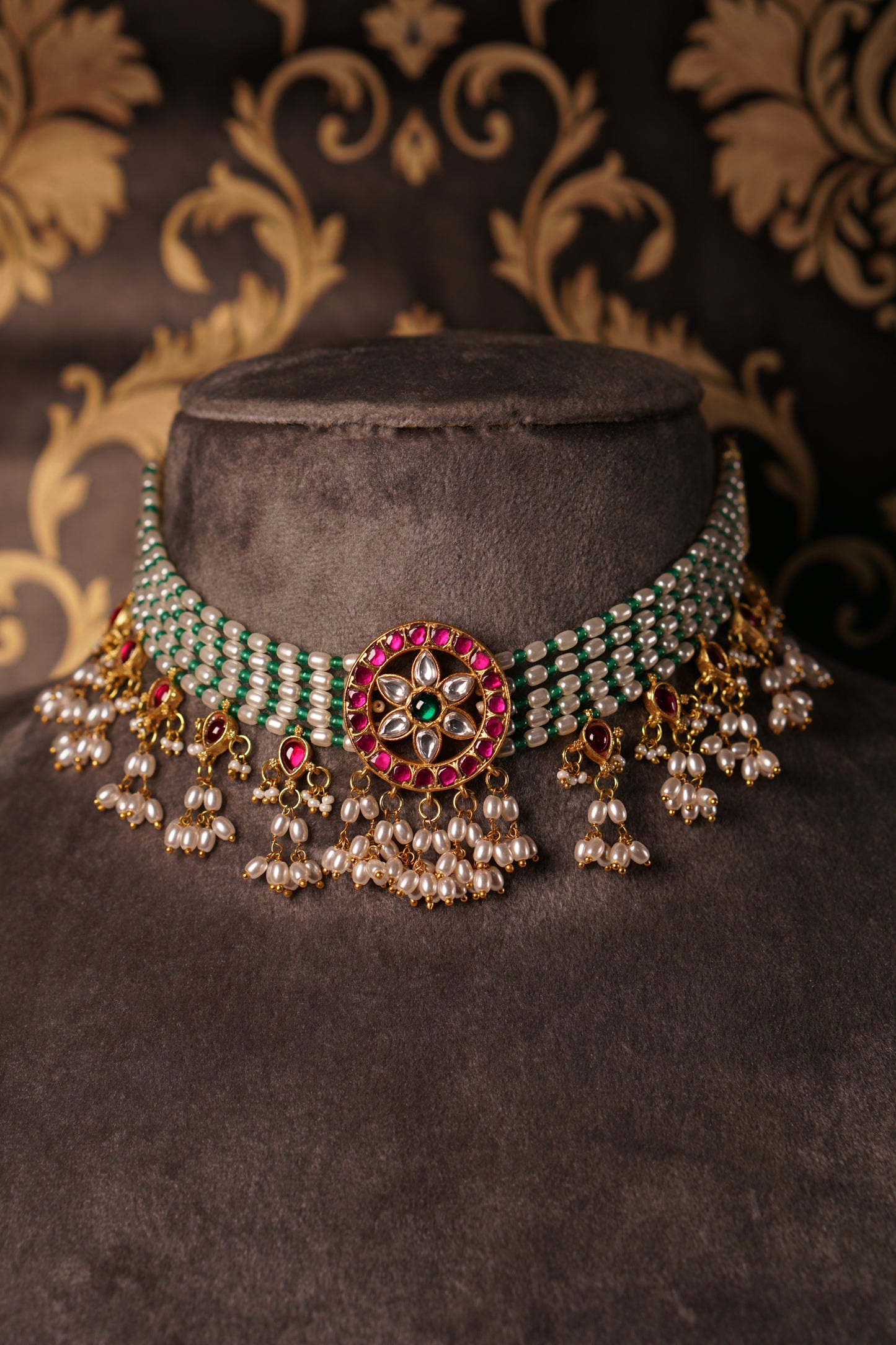 Kundan necklace 4-8012
