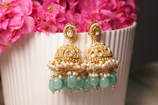 Mint polki jhumki H1-207
