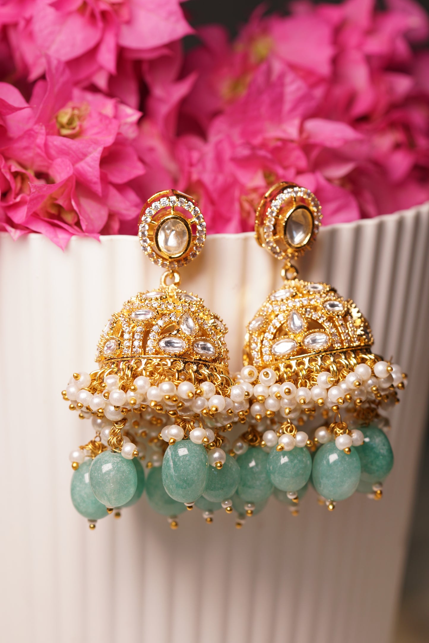 Mint polki jhumki H1-207