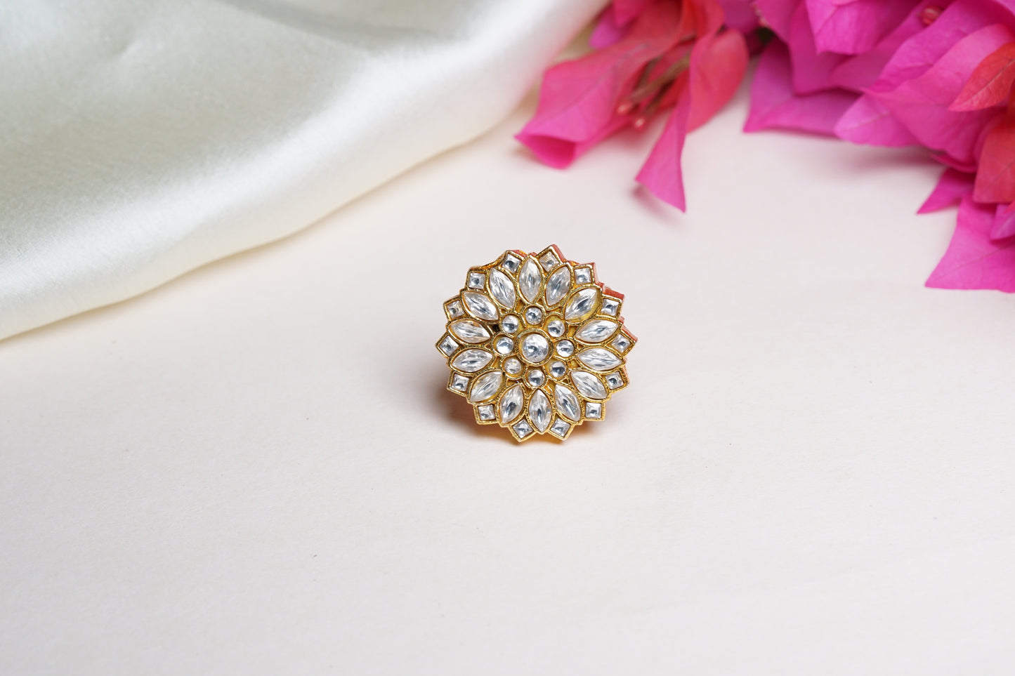 Pearl Kundan Ring H6-3