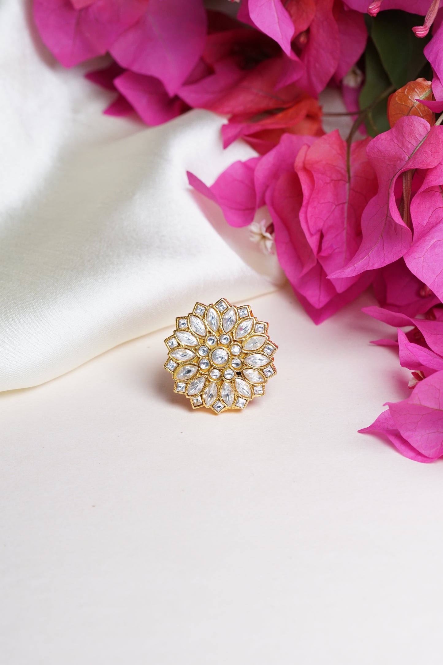 Pearl Kundan Ring H6-3