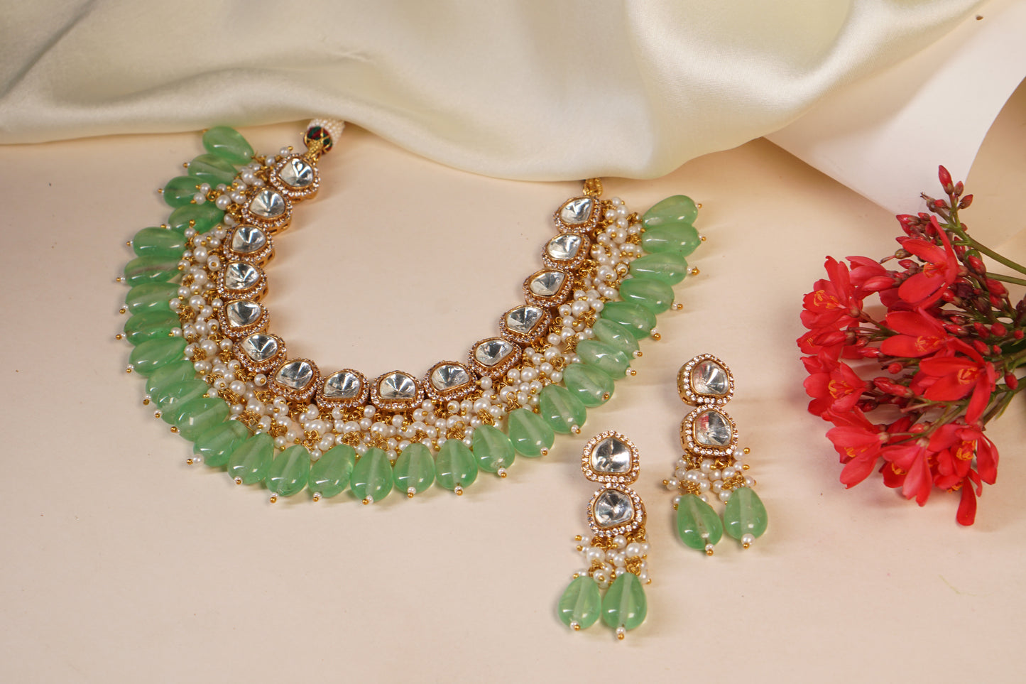 Mint Polki Necklace set H1-108