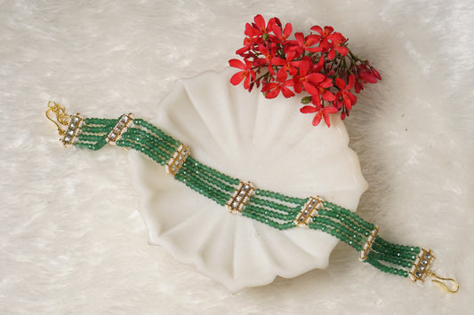 Kundan green choker necklace  H1-219
