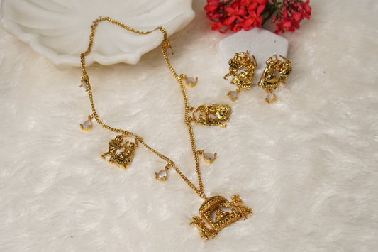 Golden necklace set H1-043