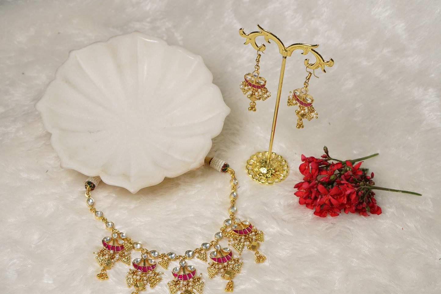 Kundan necklace set H1-228