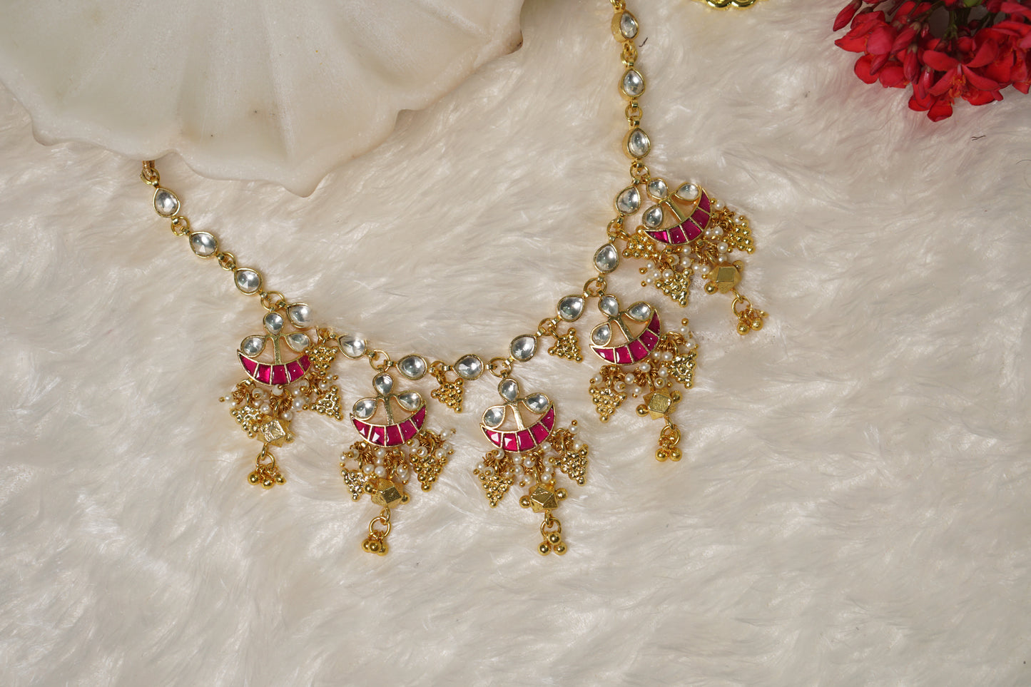 Kundan necklace set H1-228