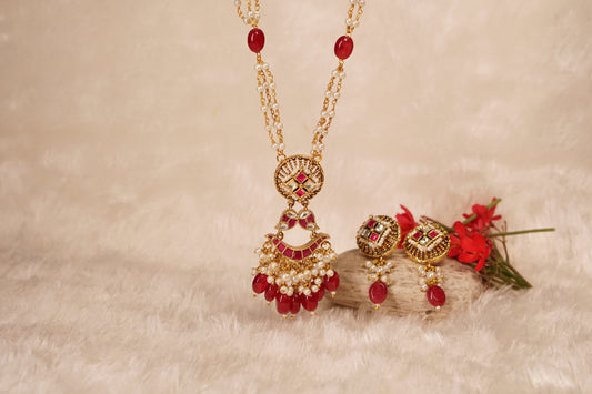 Kundan pendant Necklace set H1-039