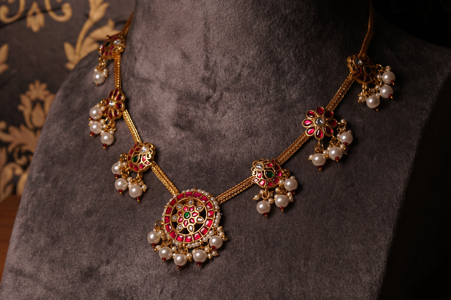 KUNDAN NECKLACE (4-8334)(U)